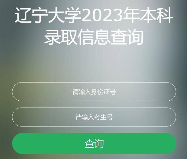 辽宁大学2023年本科录取信息查询http://swm.lnu.edu.cn/nemt(图1)