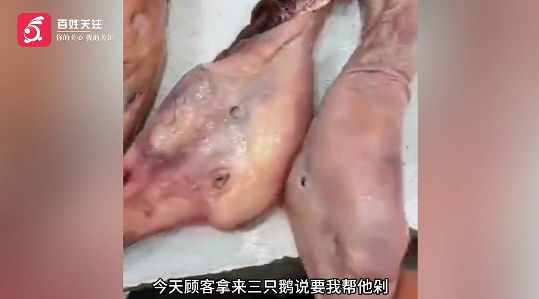 挂鹅头卖鸭肉？顾客买到两只假大鹅：不仔细看都看不出来 (pic1)